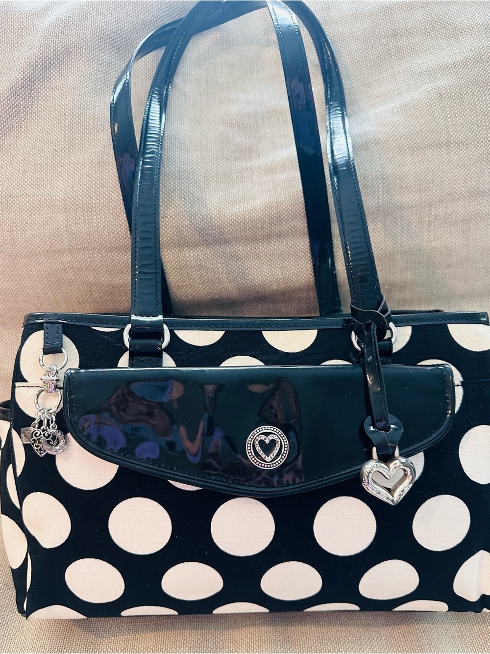 Brighton 🖤 Polka Dot Shoulder/Satchel Bag - Rare & Vintage